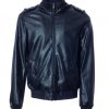 Eco-leather bomber jacket