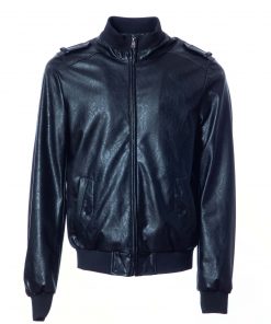 Eco-leather bomber jacket