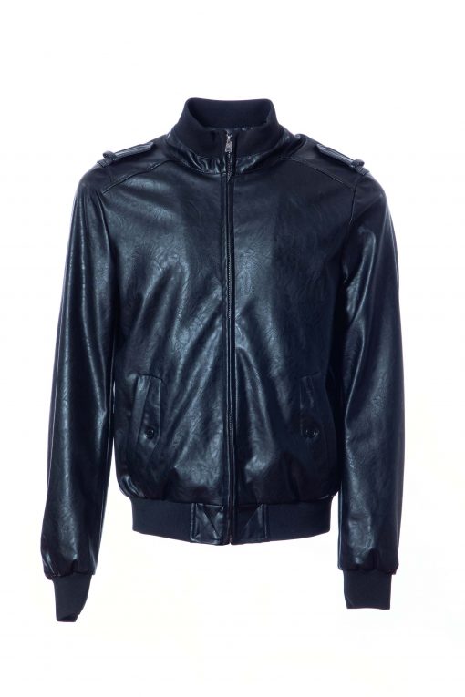 Eco-leather bomber jacket
