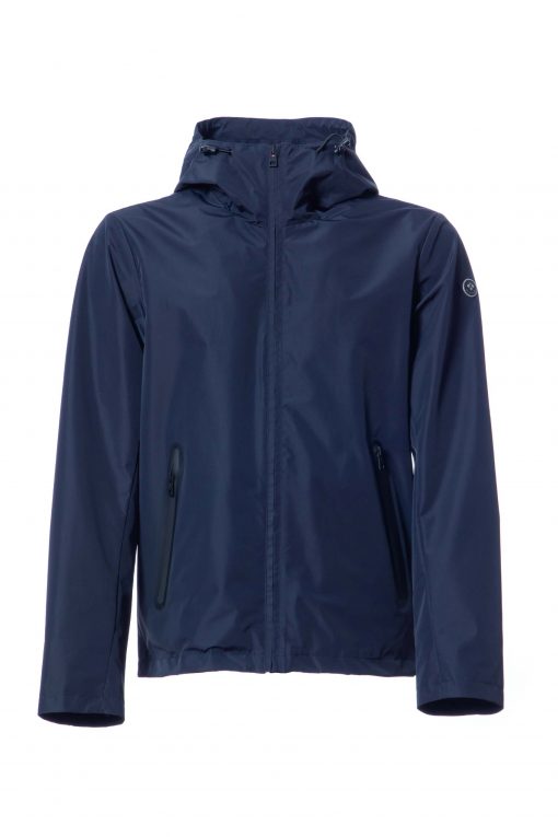 Laminated fabric jacket with waterproof zip