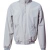 Bomber con fodera in fresco cotone chambray, polsi e fascia in maglia elasticizzata