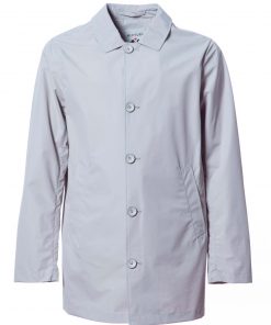 Laminated fabric dust coat with chambray cool cotton lining