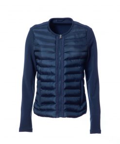 100g quilted jacket with stretch knit inserts