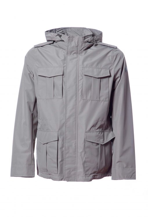 Field jacket in poli effetto cotone foderato