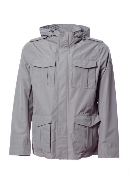 Field jacket in poly, lined cotton effect