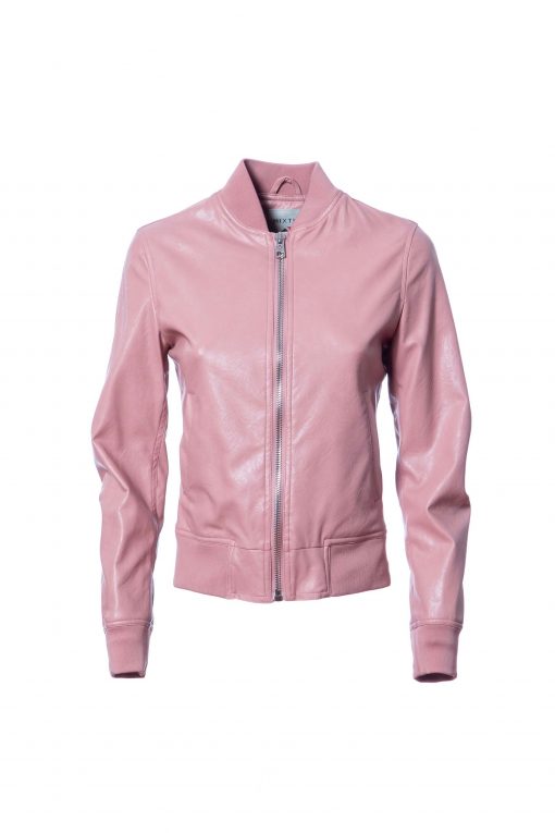 Eco-leather bomber jacket