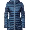 100g long quilted jacket, with hood