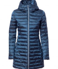 100g long quilted jacket, with hood