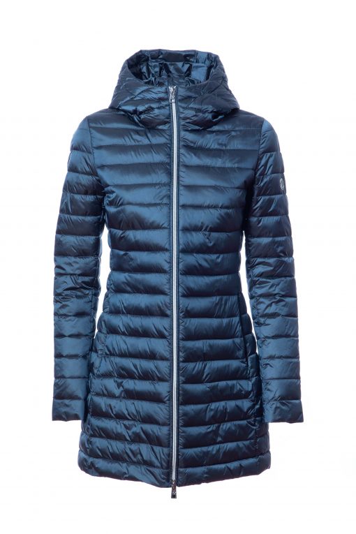 100g long quilted jacket, with hood